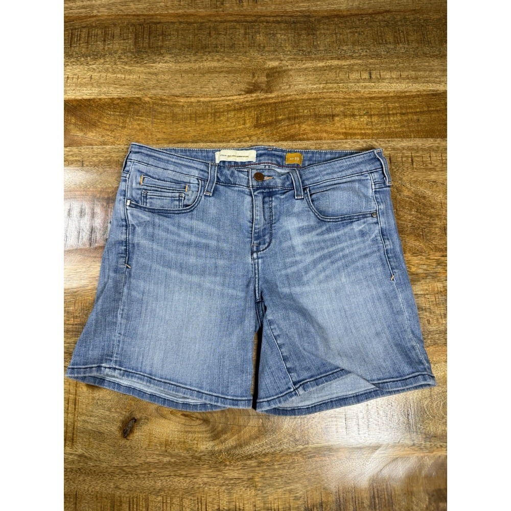 Pilcro Anthropologie Denim Shorts Womens 29 Blue Mid Rise Stretch Casual